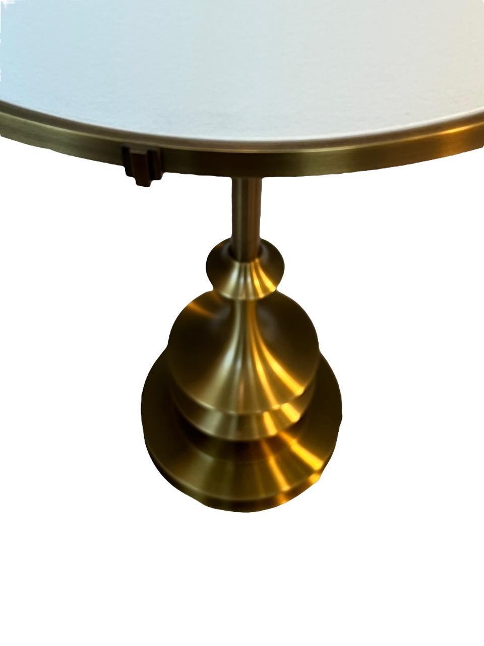 Contemporary Pair of Side Table Lamps, Solid Brass by Designer Solis Betancourt 6