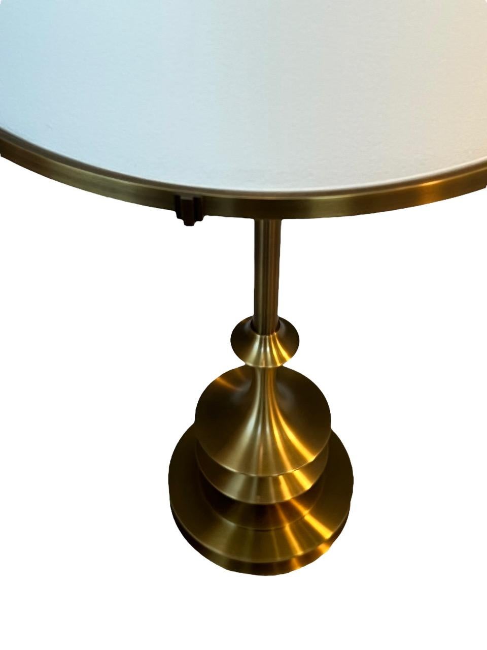 Contemporary Pair of Side Table Lamps, Solid Brass by Designer Solis Betancourt 7