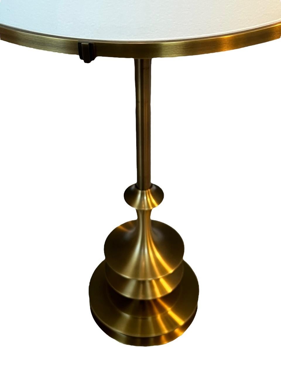 Contemporary Pair of Side Table Lamps, Solid Brass by Designer Solis Betancourt 8