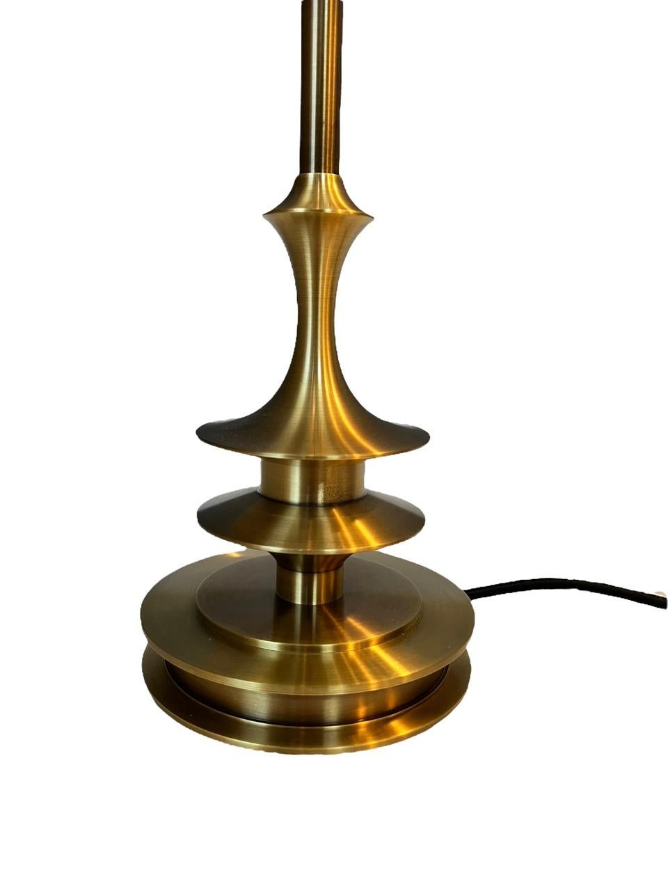 Contemporary Pair of Side Table Lamps, Solid Brass by Designer Solis Betancourt 13