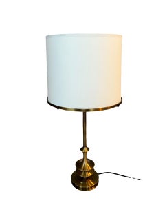 Contemporary Pair of Side Table Lamps, Solid Brass by Designer Solis Betancourt