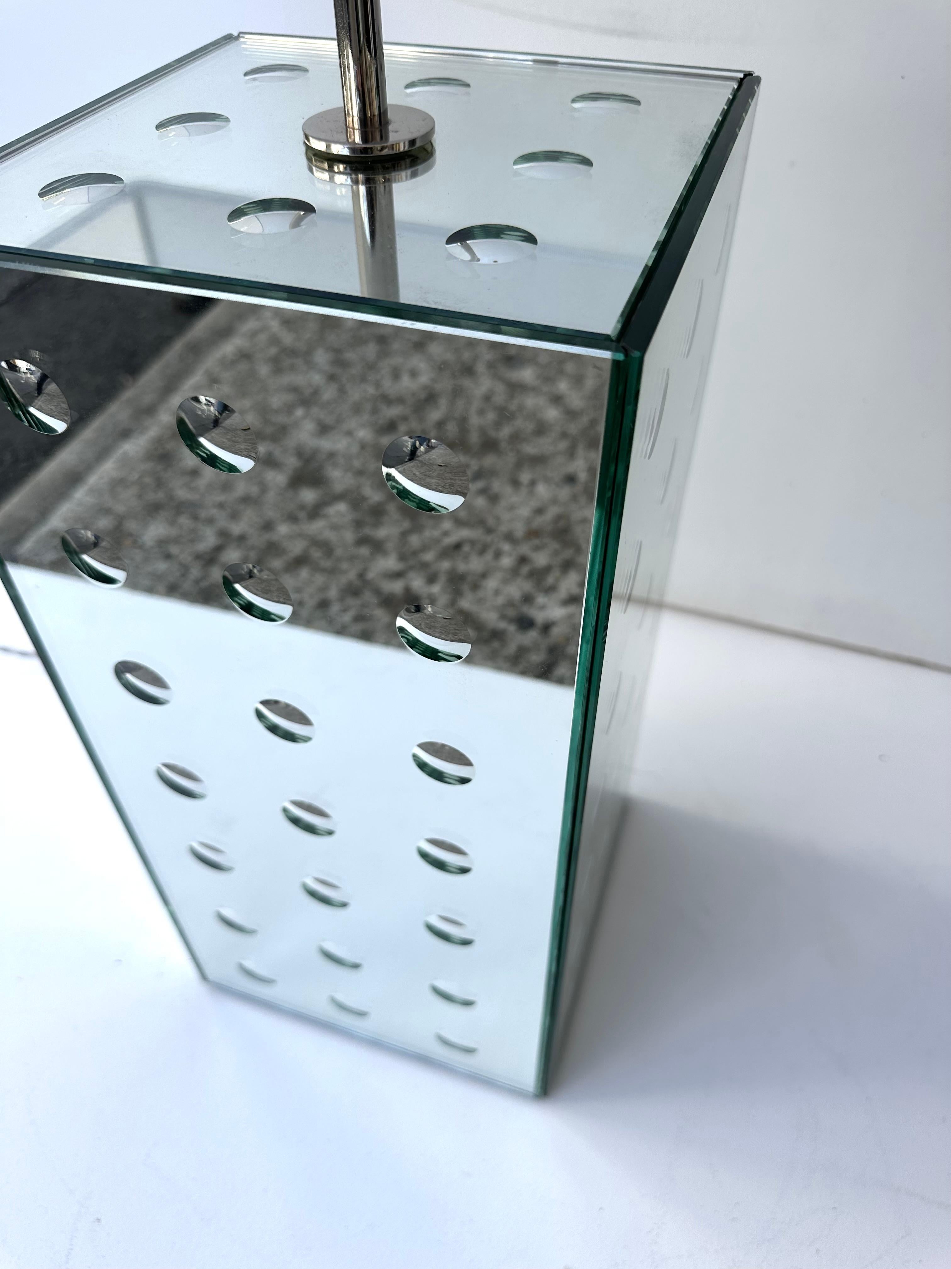 Coppia contemporanea di lampade in vetro di Murano ottiche in argento di Roberto Rida, Italia in vendita 5