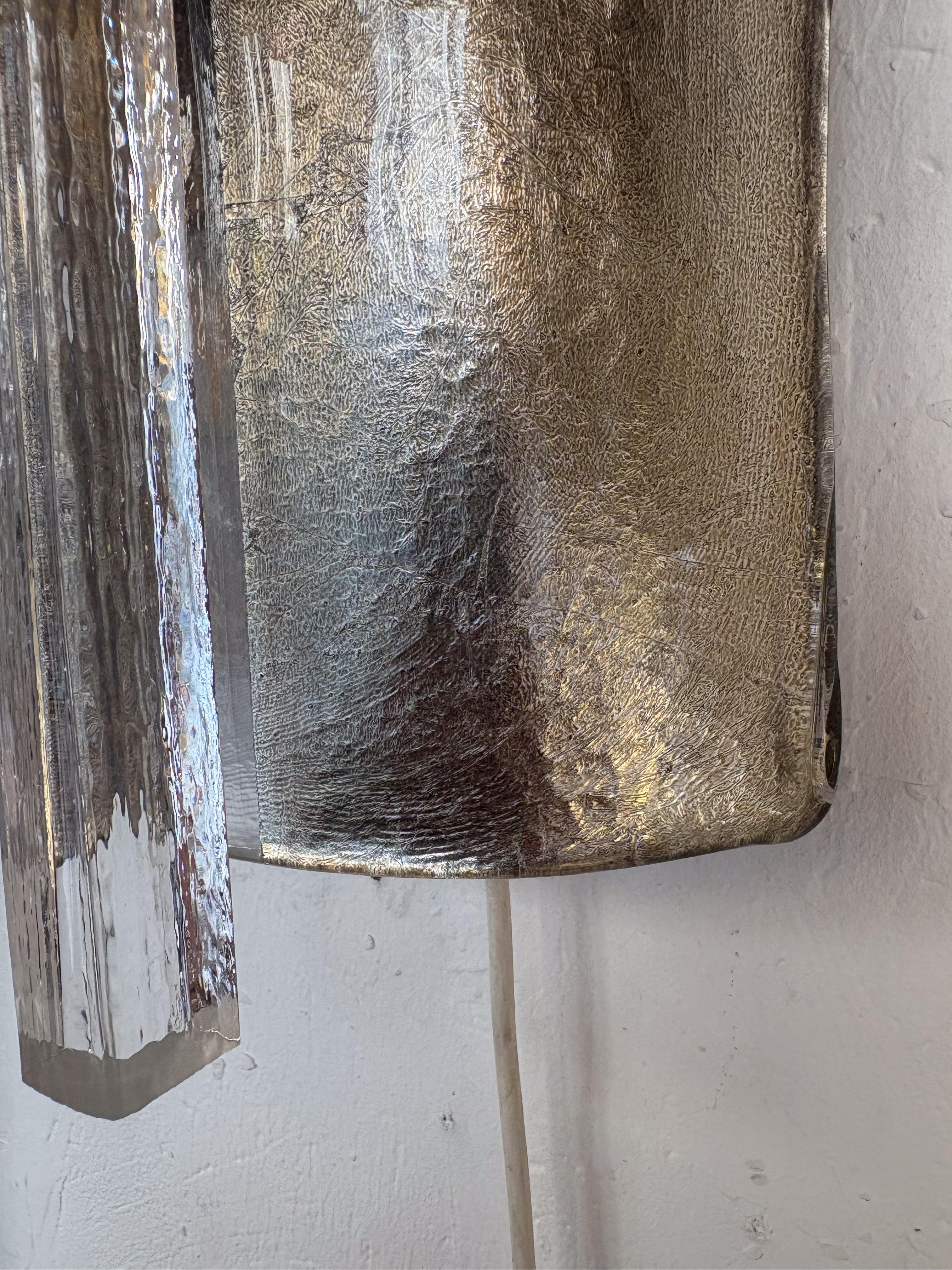 Pareja contemporánea de apliques de plata, cristal, Italia Siglo XXI y contemporáneo en venta