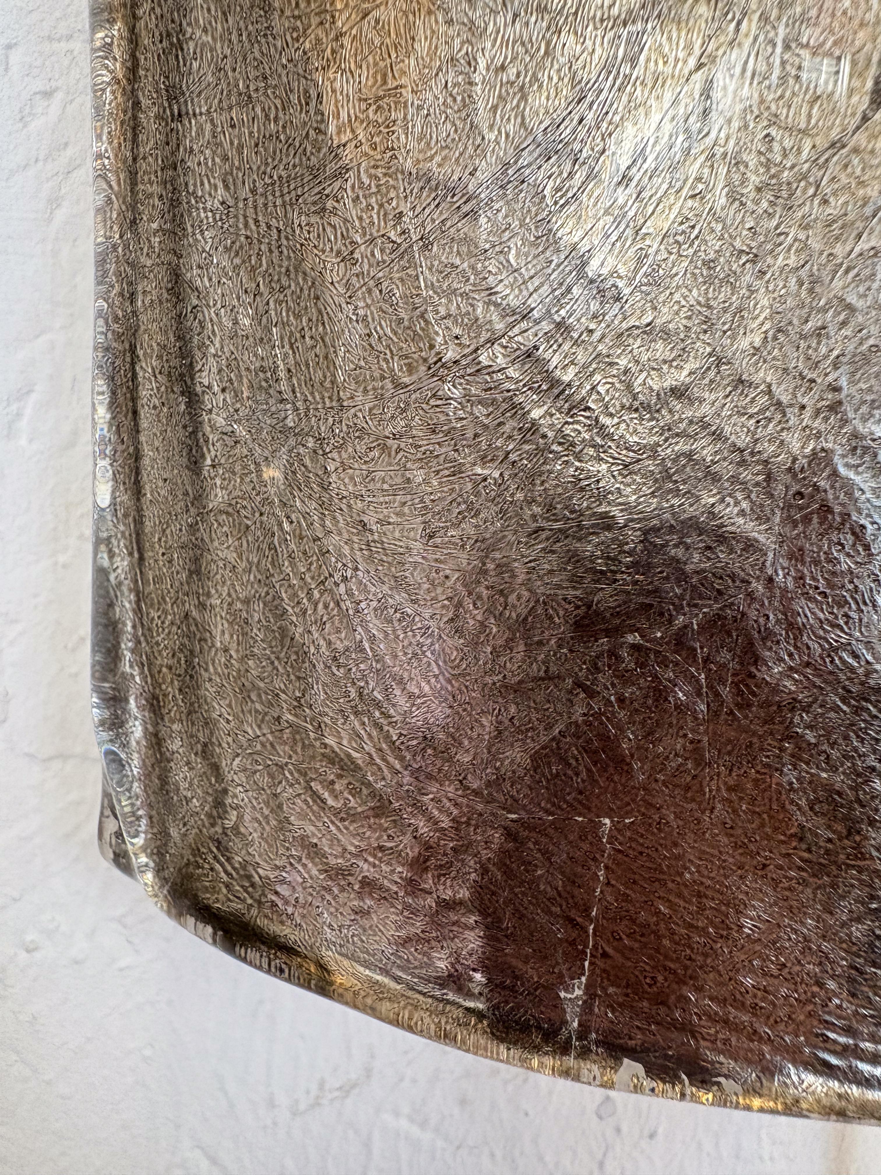 Pareja contemporánea de apliques de plata, cristal, Italia en venta 1