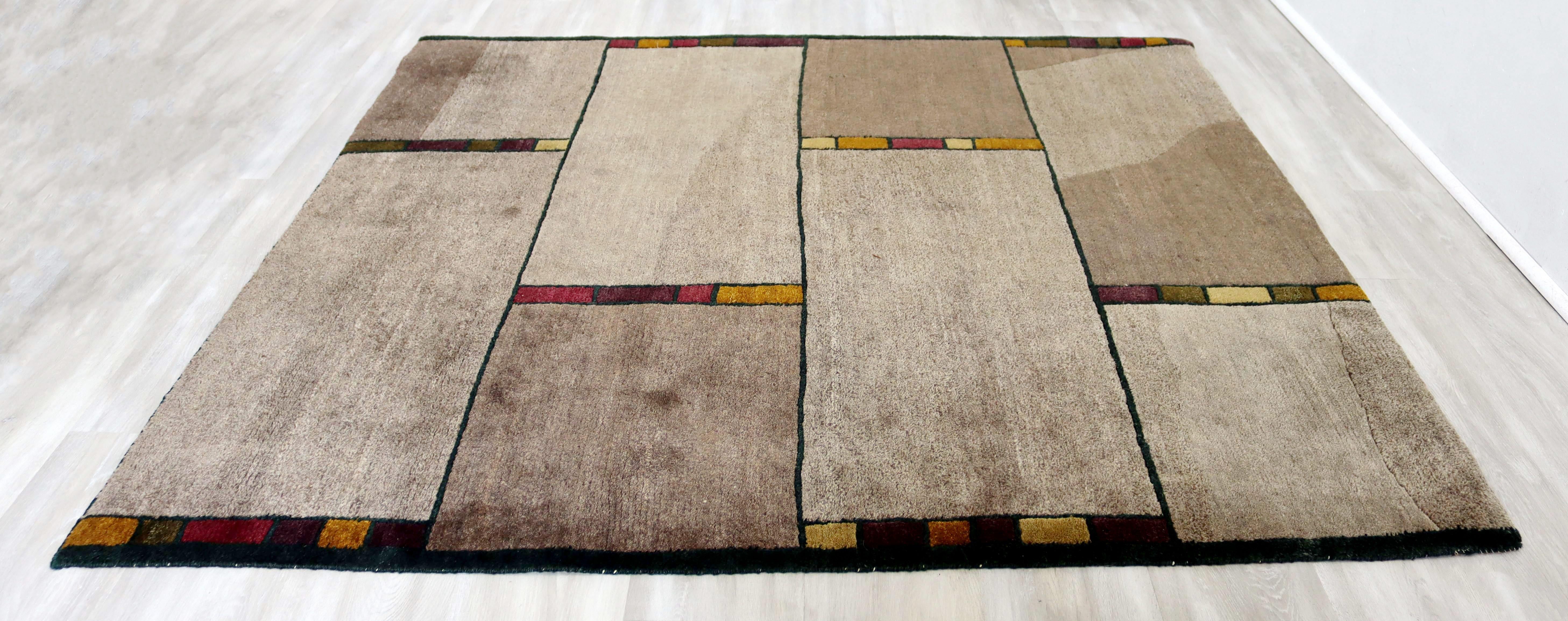 Swiss Contemporary Pair of Tufenkian Knecht AG Area Rugs Carpets Switzerland Gray