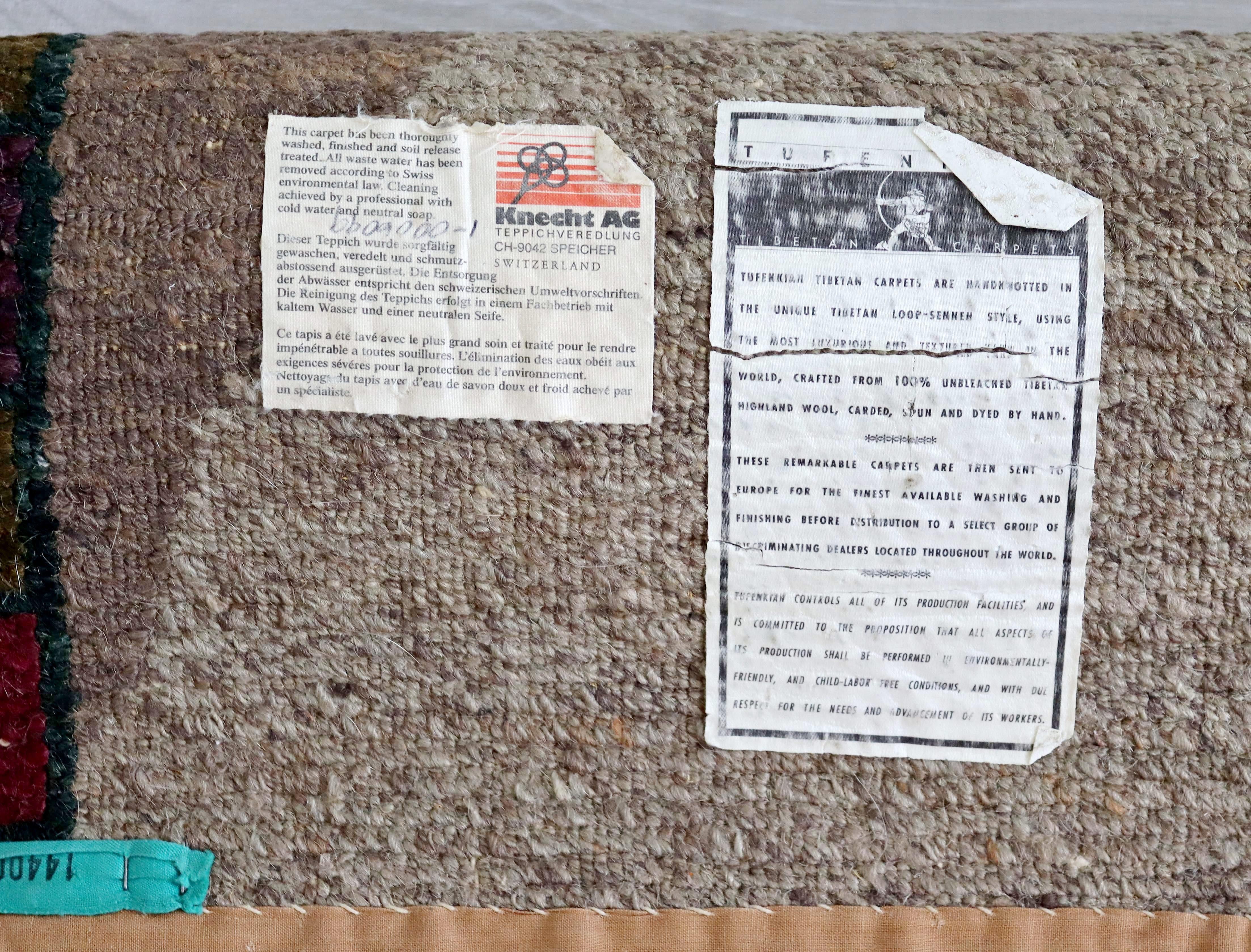 Wool Contemporary Pair of Tufenkian Knecht AG Area Rugs Carpets Switzerland Gray