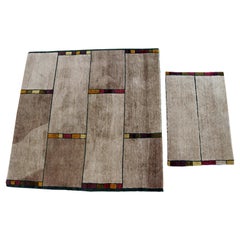 Contemporary Pair of Tufenkian Knecht AG Area Rugs Carpets Switzerland Gray