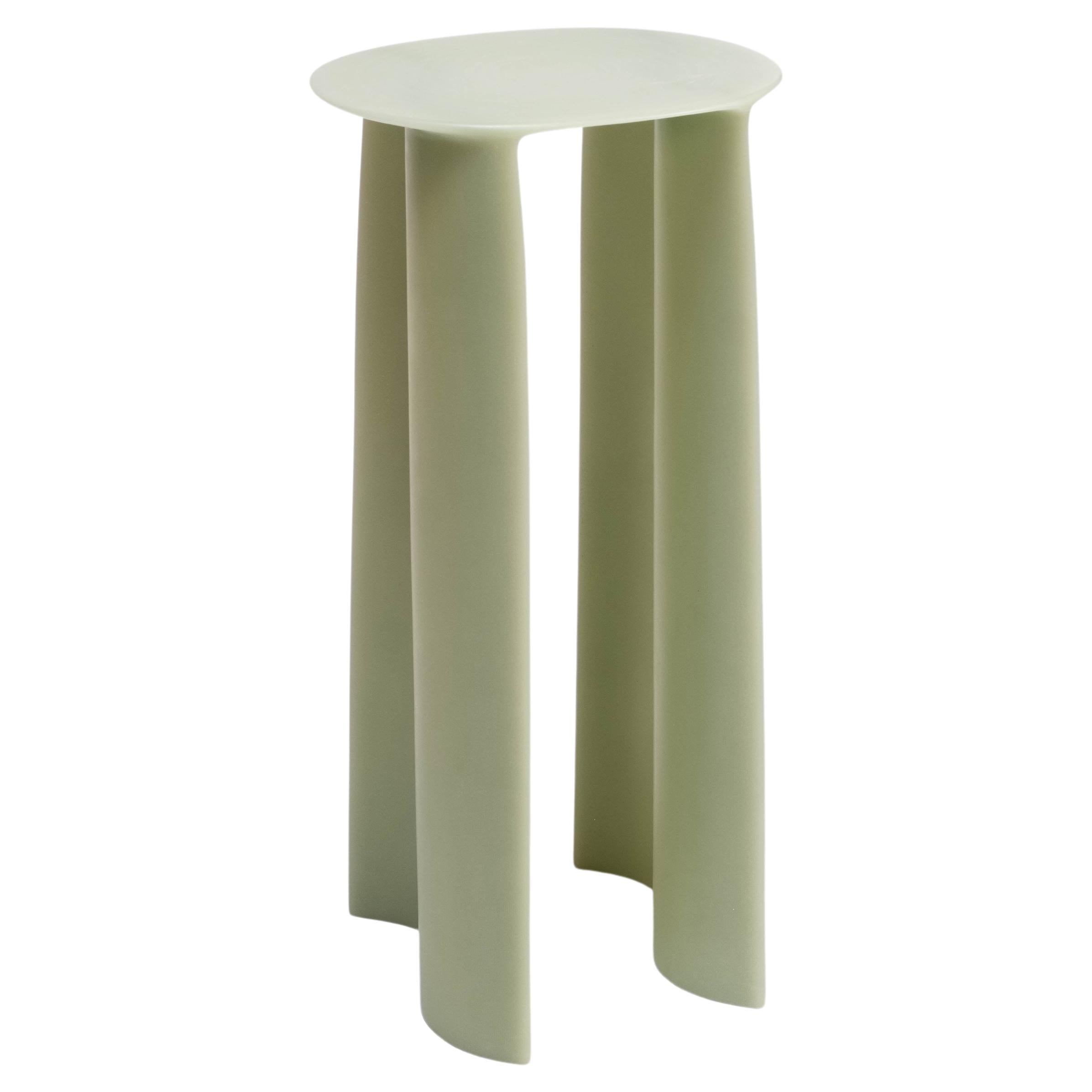 Contemporary Pale Green Fiberglass, New Wave Pedestal, by Lukas Cober