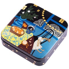 Contemporary Palekh Lacquered Jewelry Box