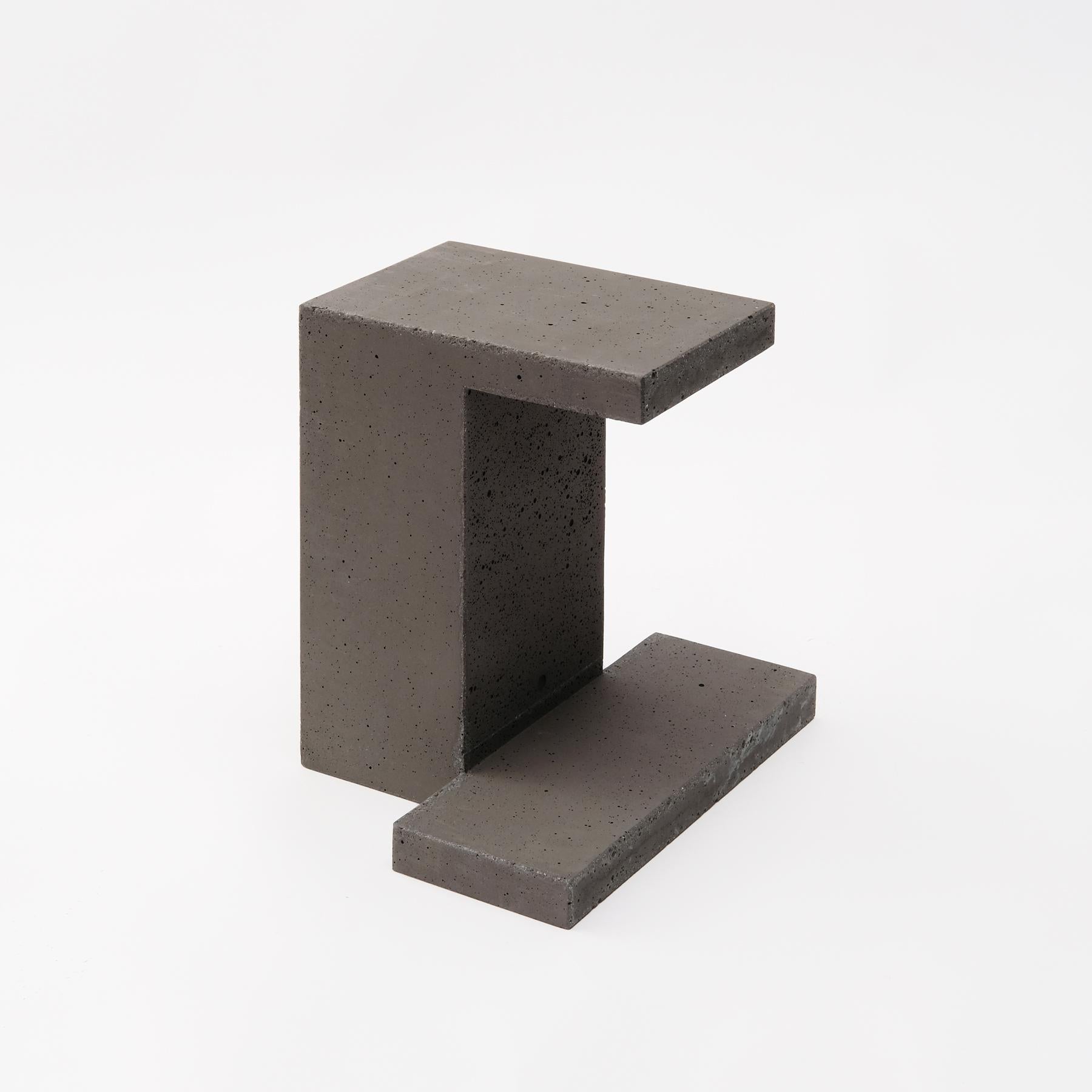 Italian Chandigarh III - Natural Concrete -  Design Vase Paolo Giordano Cement Cast For Sale