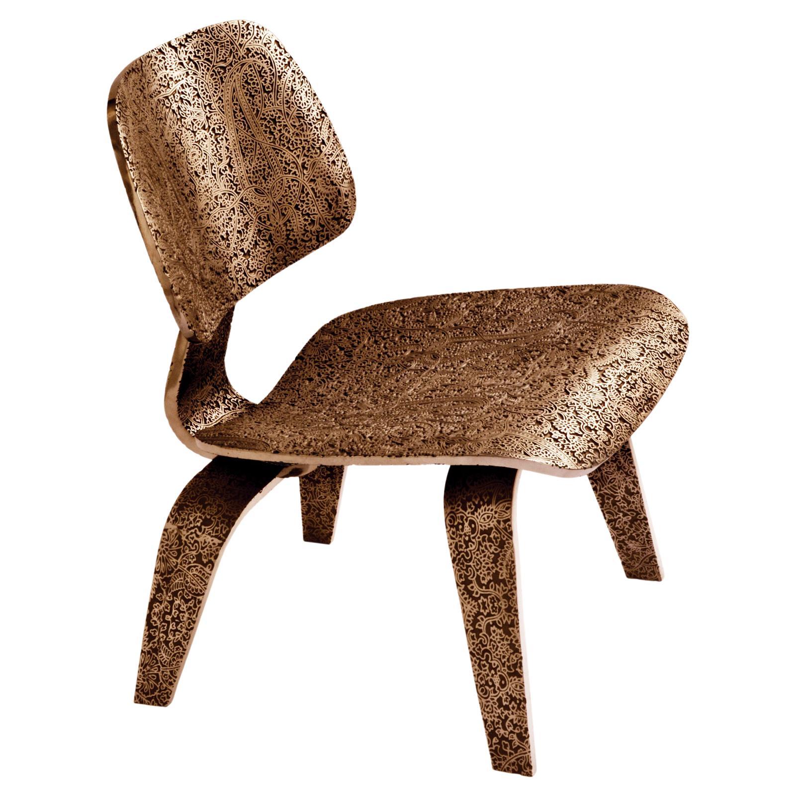 Ethno Eames - Bronze - Design Chair Paolo Giordano Edition Cast Plated For Sale