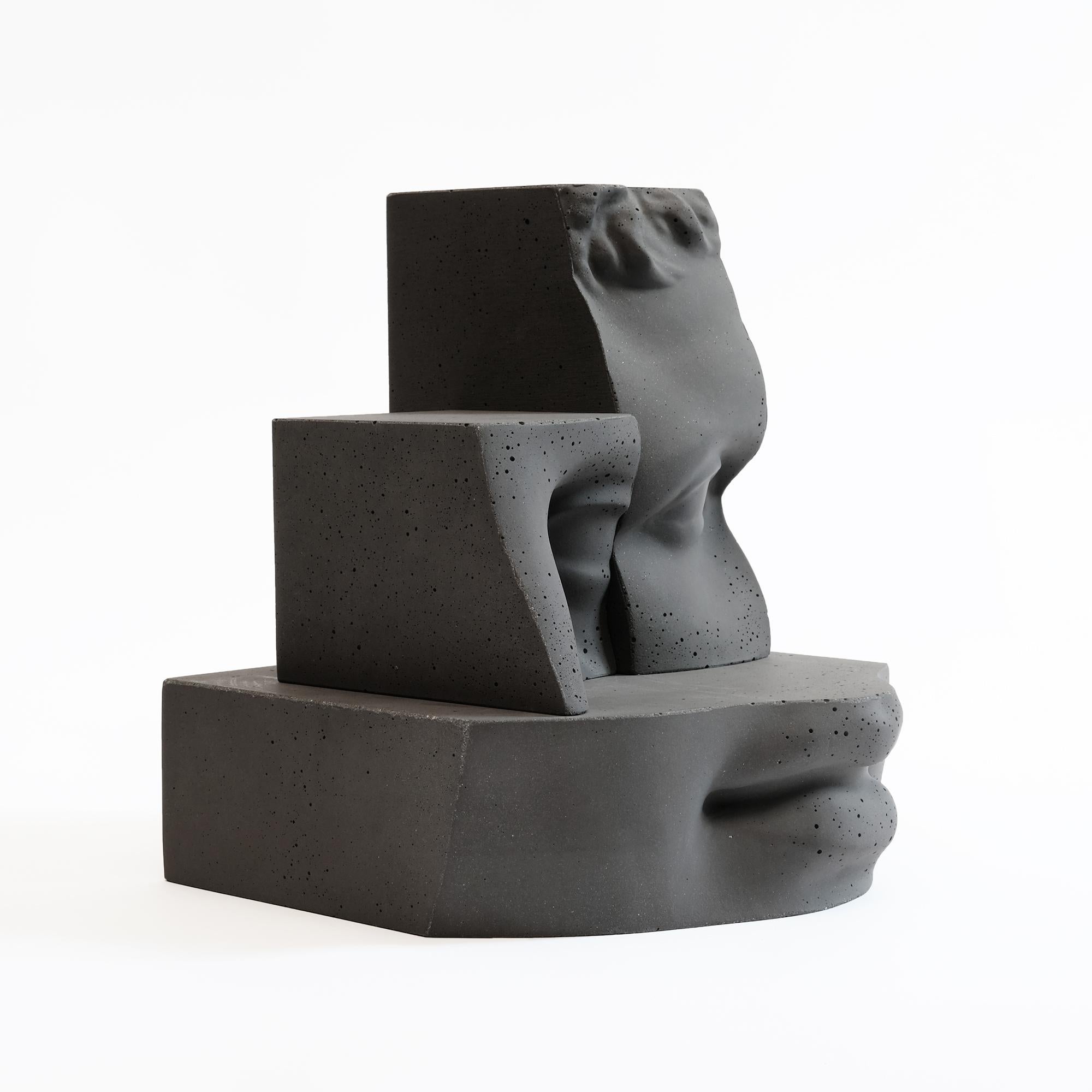 Contemporary Paolo Giordano Hermes abstract sculpture concrete cement cast grey

Hermes is concrete sculpture. It's part of a large work that is also photographic: 'Digital Journey into the Classic’, where the original classic is provocatively