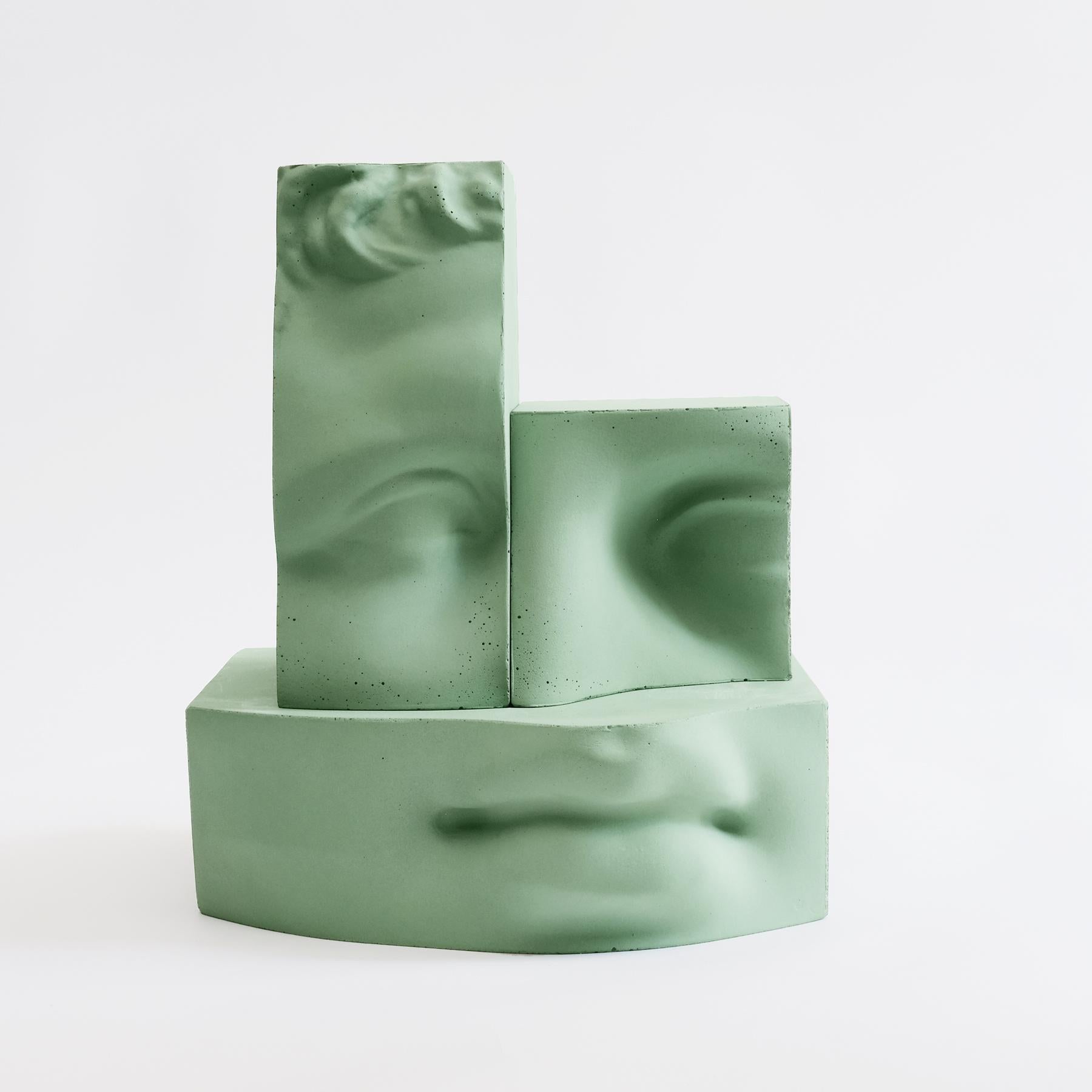 Hermes - Mint Green - Design Sculpture Paolo Giordano Concrete Cement Cast In New Condition For Sale In MILANO, ML