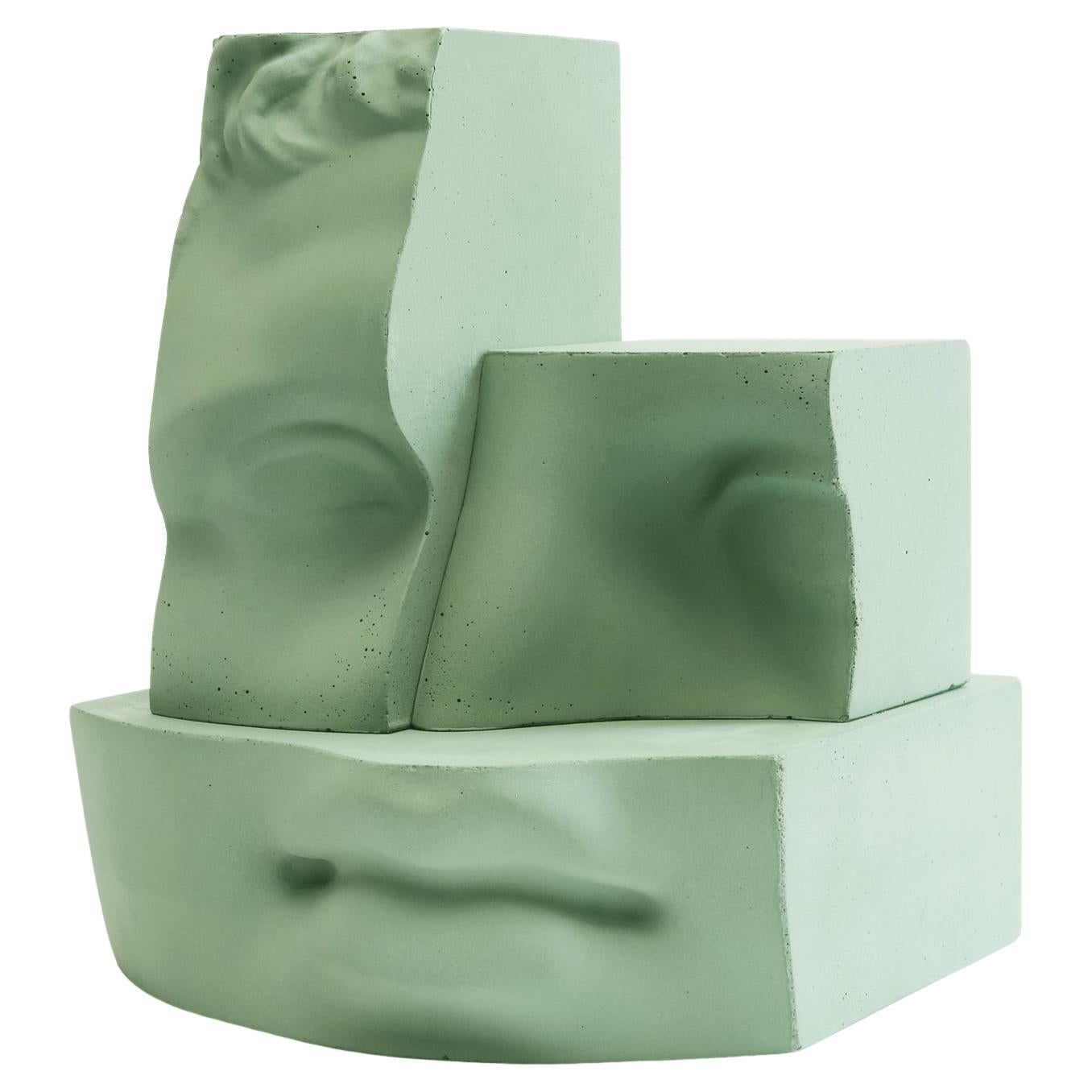 Hermes - Mint Green - Design Sculpture Paolo Giordano Concrete Cement Cast For Sale