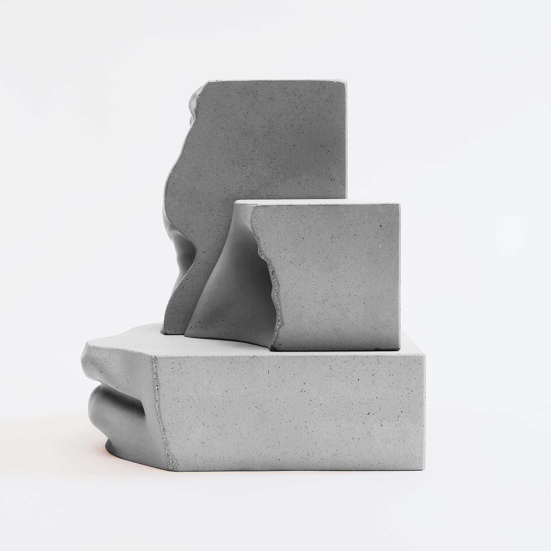 Contemporary Hermes - Natural Concrete - Design Sculpture Paolo Giordano Classic Cement Cast For Sale