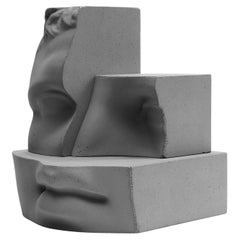 Contemporary Paolo Giordano Hermes Abstract Sculpture Concrete Cement Cast Grey