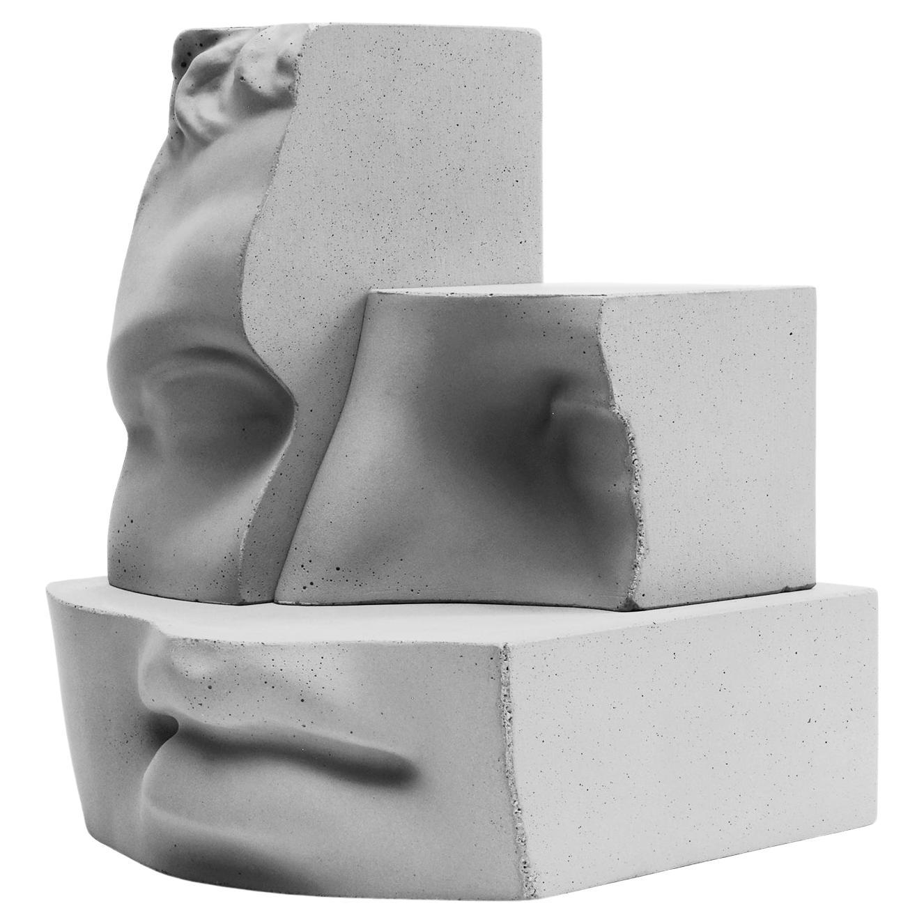 Hermes - Natural Concrete - Design Sculpture Paolo Giordano Classic Cement Cast For Sale