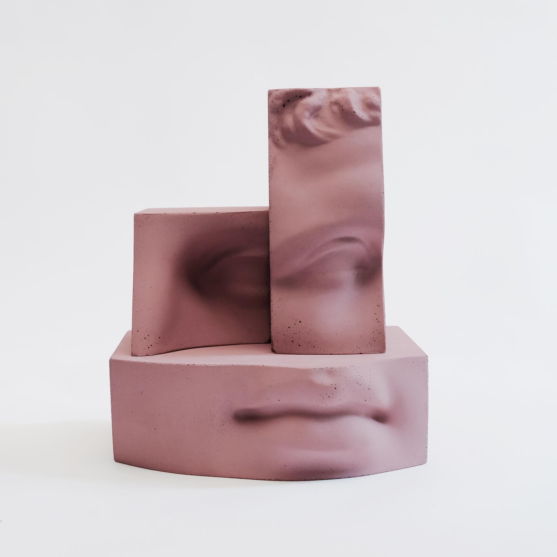 Modern Hermes - Rose - Design Sculpture Paolo Giordano Concrete Cement Cast For Sale