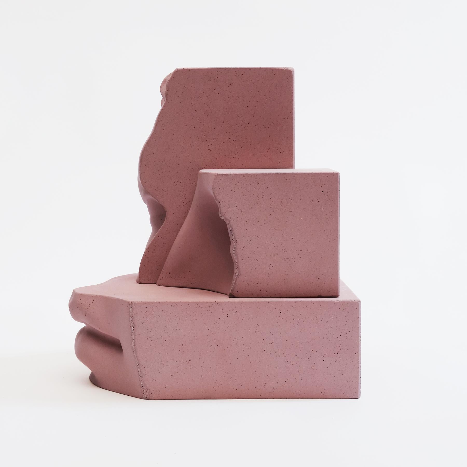 Sculpture en béton moulé en béton Paolo Giordano - Rose - Design Hermès Neuf - En vente à MILANO, ML