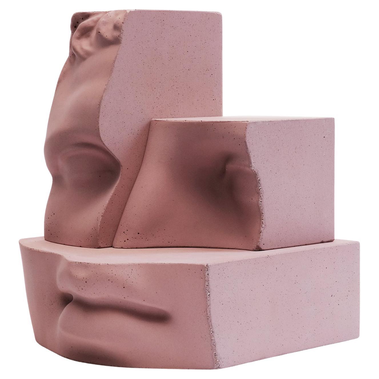 Sculpture en béton moulé en béton Paolo Giordano - Rose - Design Hermès en vente