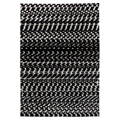 Fuoritempo - Black White - Design Kilim Rug Paolo Giordano Wool Carpet Cotton