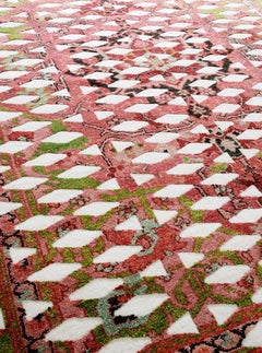 Mash-Up III - Design Rug Paolo Giordano Wool Handknotted Pink Green Carpet