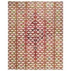 Mash-Up III - Design Rug Paolo Giordano Wool Handknotted Pink Green Carpet
