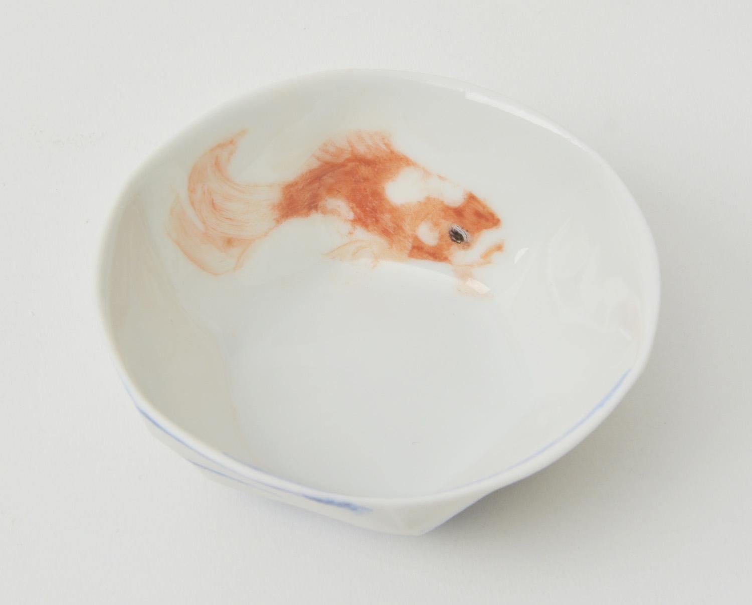 XXI secolo e contemporaneo Set da sushi in porcellana con texture carta Contemporary Nymphenburg Porcelain in vendita