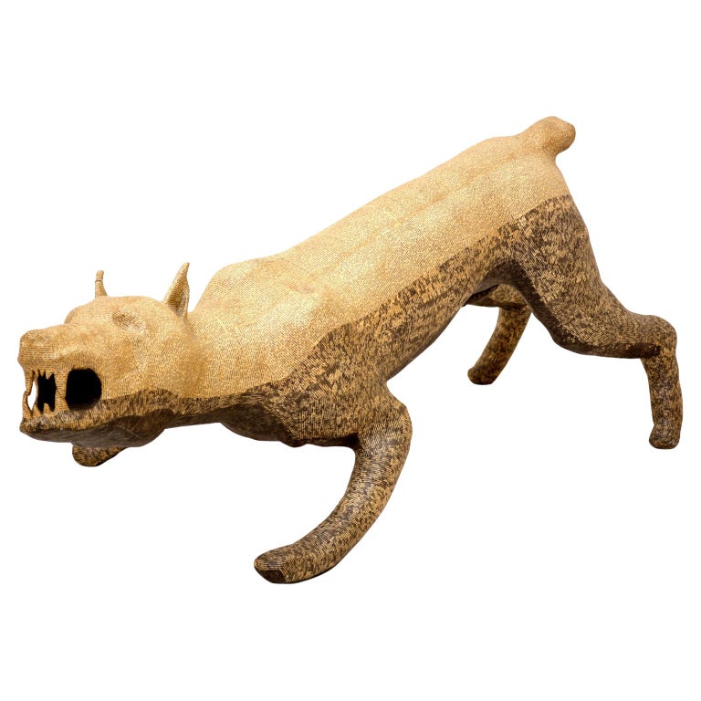 Contemporary Papier Mâché Dog by Yvan Munoz For Sale at 1stDibs