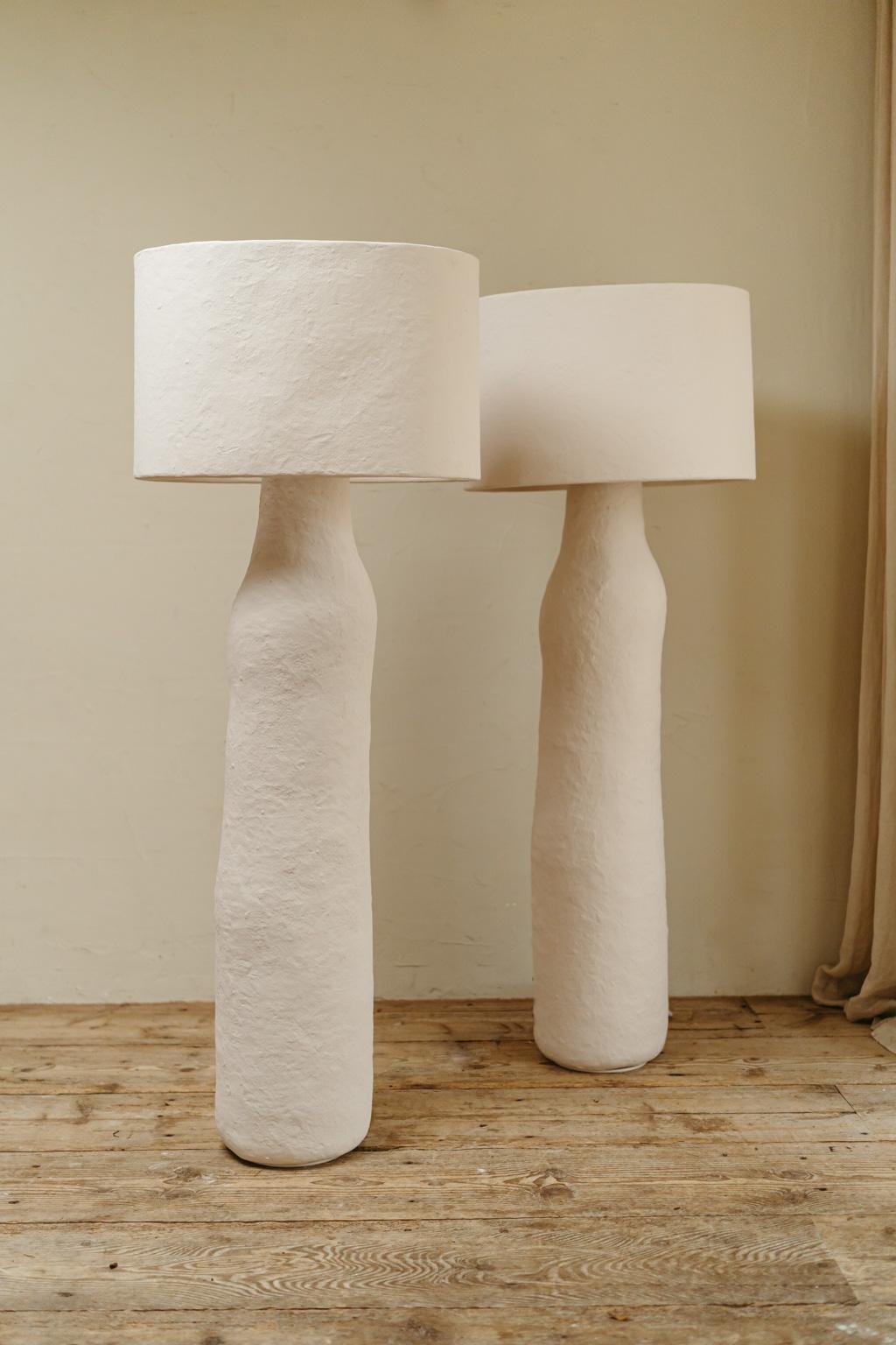 love these papier maché floor lamps, sturdy and quirky... sold as a pair, more available.
