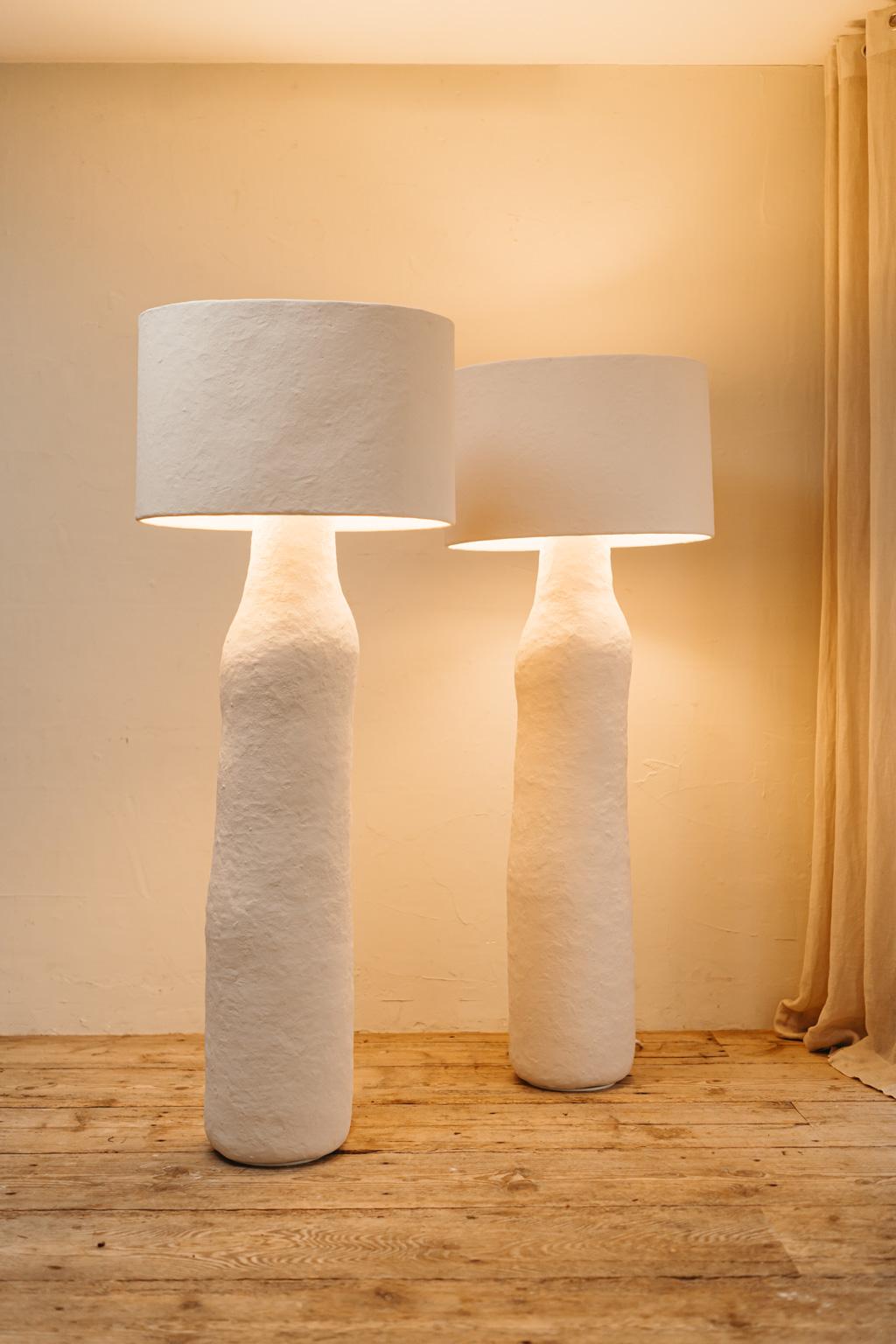 Belgian Contemporary Papier Maché Floor Lamps For Sale
