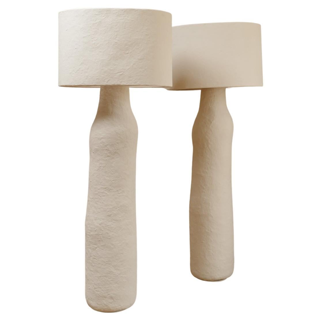 Contemporary Papier Maché Floor Lamps For Sale