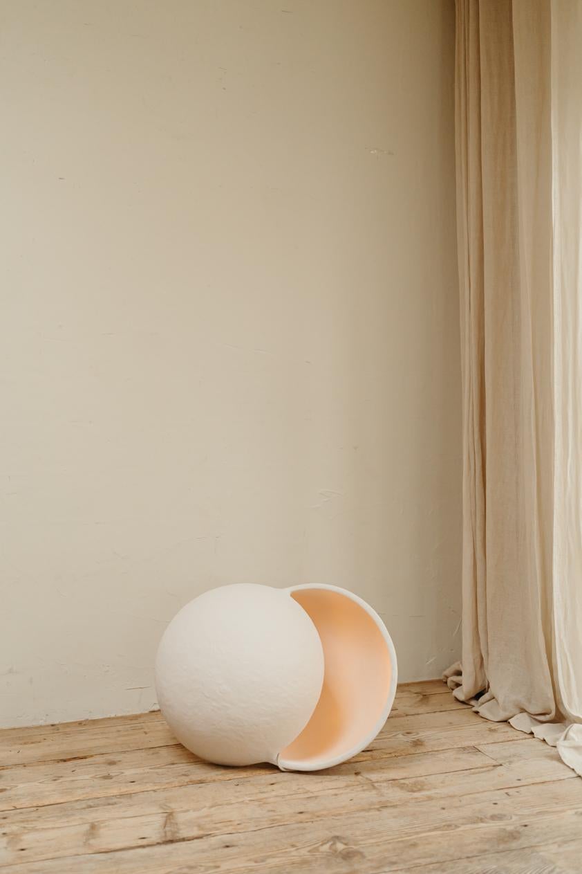 Belgian Contemporary Papier Maché Floorlamp  For Sale