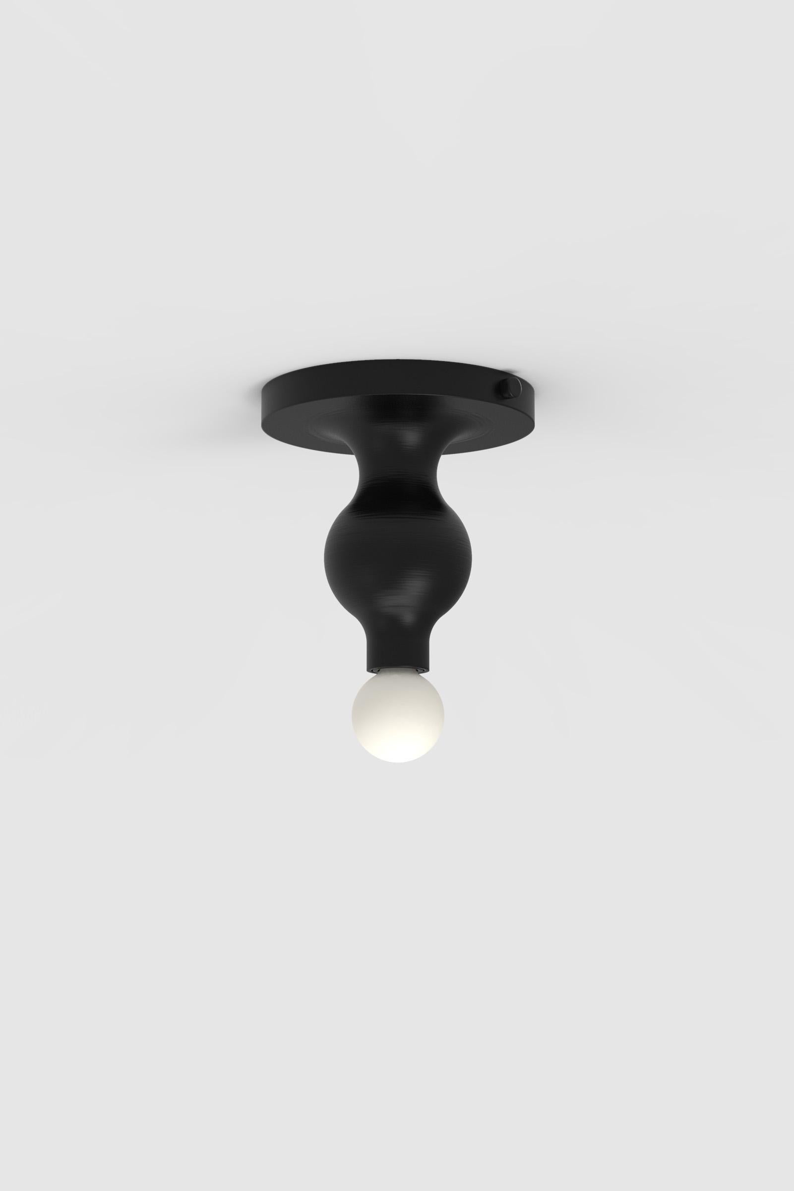 Orphan Work 300 flush mount BLK
Shown in black wood
6” Diameter x 6.5” Height (not including bulb)
UL approved
Holds (1) 60W candelabra bulb
Must use LED bulb

Orphan Work is designed to complement in the heart of Soho, New York City. Each piece is