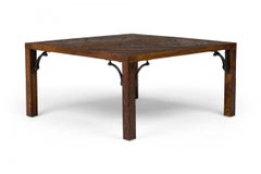 Contemporary Parquetry Wooden Floor Tile Coffee Table