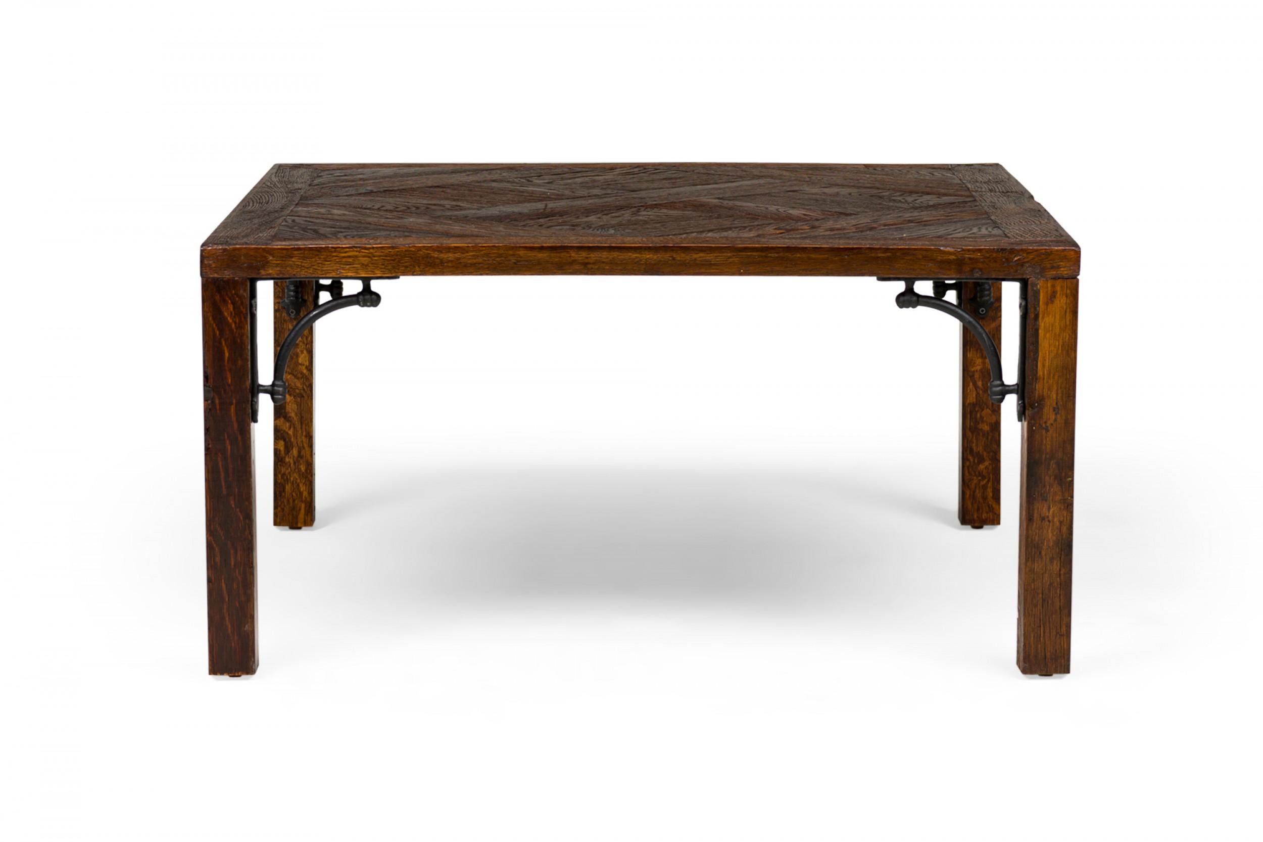 Contemporary Floor Tile Couchtisch aus Parkett (Holz) im Angebot