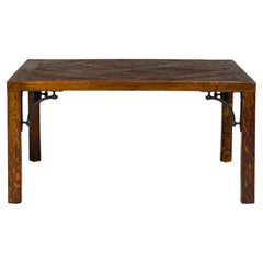 Contemporary Floor Tile Couchtisch aus Parkett