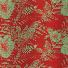 Contemporary Parrot Silk Panel