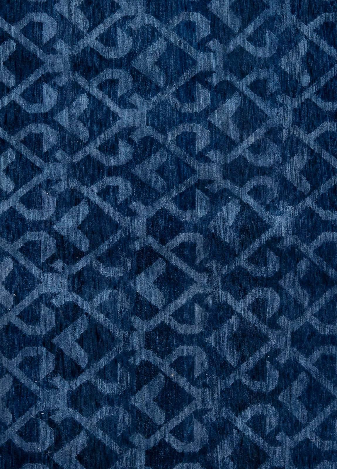 Alfombra pashmina contemporánea azul euro de Doris Leslie Blau.
Tamaño : 304 × 419 cm (10'0