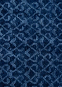Contemporary Pashmina Euro Blue Rug by Doris Leslie Blau