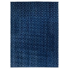 Tappeto contemporaneo Pashmina Euro Blue di Doris Leslie Blau