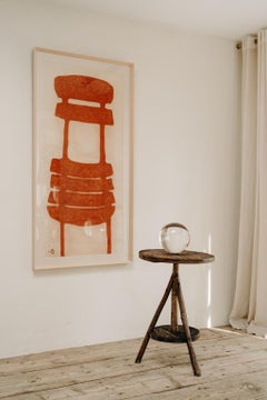 contemporary pastel and charcoal on rice paper ... the french chair ..