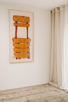 contemporary pastel and charcoal on rice paper ... the french chair ..