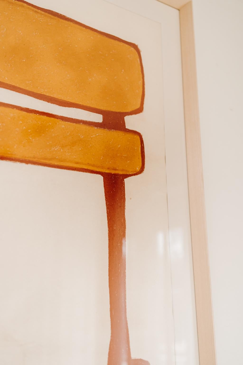 Contemporary Pastell und Kohle auf Reispapier ... the french chair ...  (Papier) im Angebot
