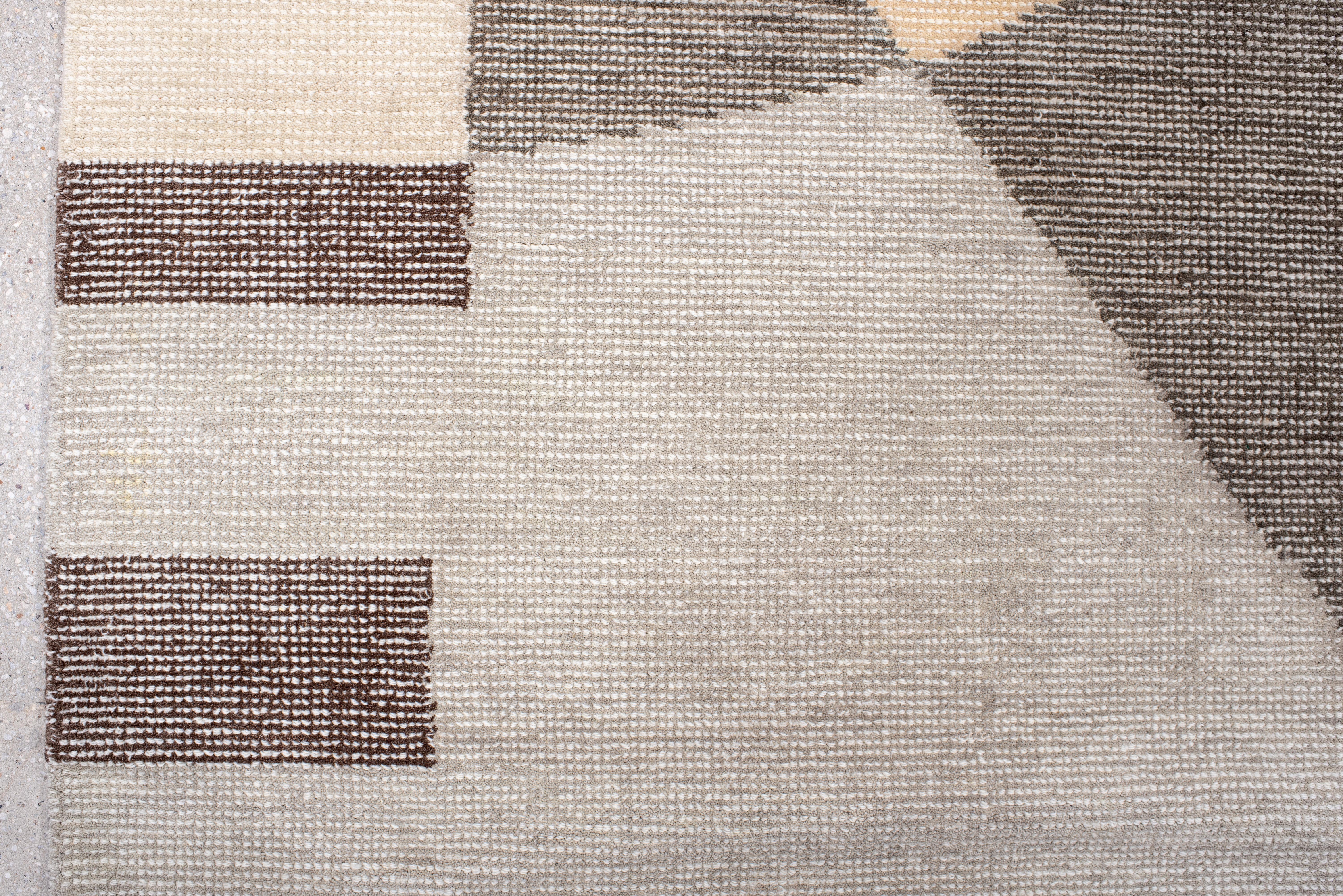 Indiano Tappeto per l'area geometrica in colori pastello contemporanei in vendita
