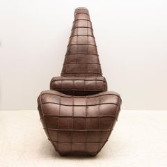 Contemporary Patchwork Leather Scorpion Chair by Jools Hannon for Chi Design
