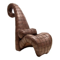 Contemporary Patchwork Leather Scorpion Chair by Jools Hannon for Chi Design