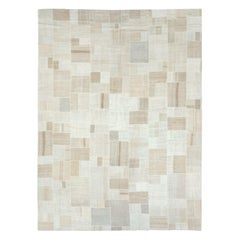 Tappeto contemporaneo in stile patchwork turco a tessitura piatta Kilim di grandi dimensioni per una stanza