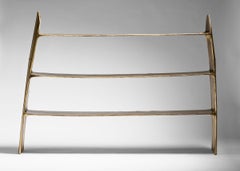 Contemporary Patinated Brass Calle Bookshelf with organic shape