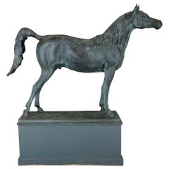 Contemporary Patinated Bronze Equestrian Sculpture by James Osborne